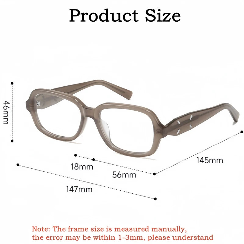 Yimaruili Unisex Full Rim Square Acetate Eyeglasses 702031
