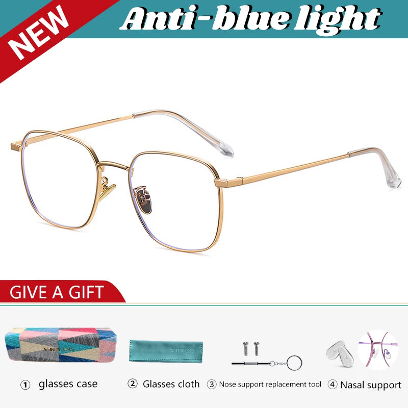Vicky Women's Full Rim Polygon Square Steel Reading Glasses 618322