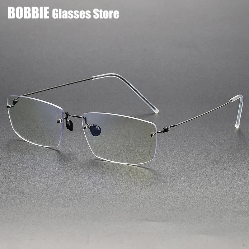 Bobbie Women's Rimless Rectangle Titanium Eyeglasses 692269