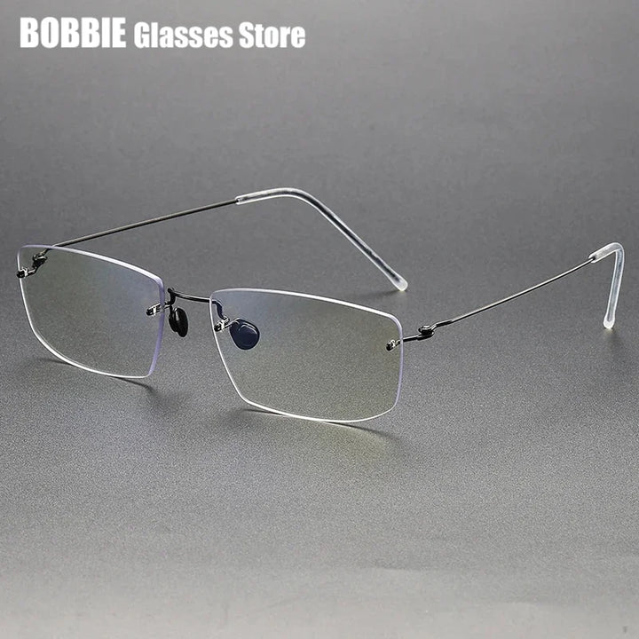 Bobbie Women's Rimless Rectangle Titanium Eyeglasses 692269