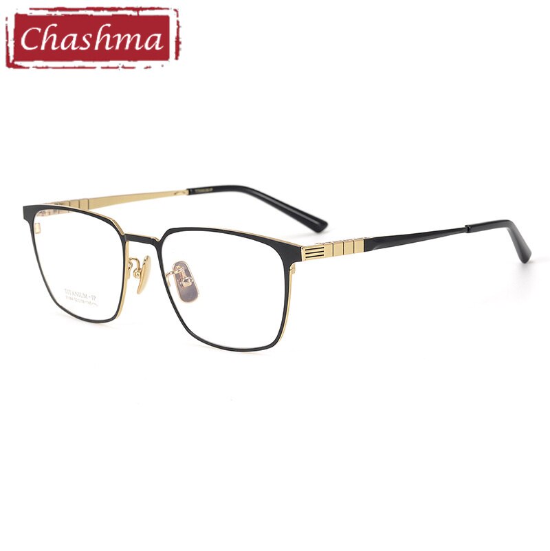 Chashma Men's Full Rim Square Titanium Eyeglasses 91064 Full Rim Chashma   