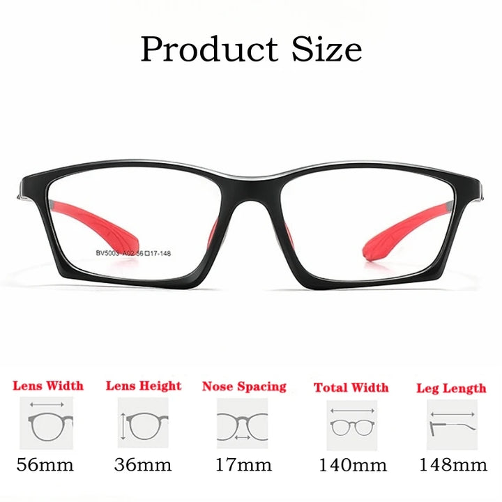 Yimaruili Unisex Full Rim Square Polycarbonate Sport Eyeglasses Y5003 Full Rim Yimaruili Eyeglasses   