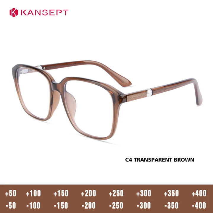 Kansept Unisex Full Rim Square Tr 90 Alloy Reading Glasses 77222