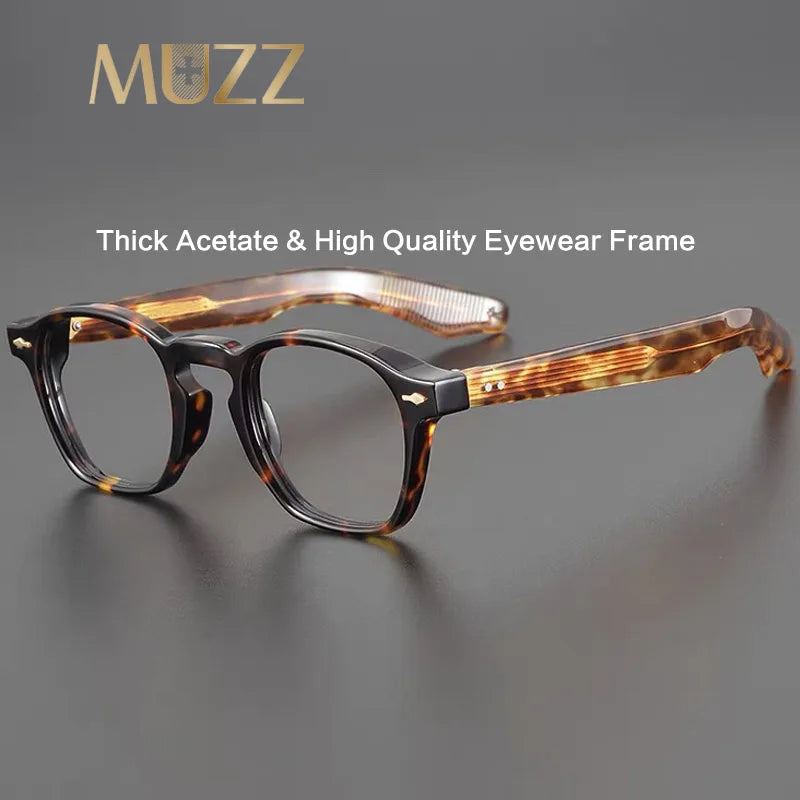 Muzz Men's Full Rim Square Thick Acetate Eyeglasses 921495