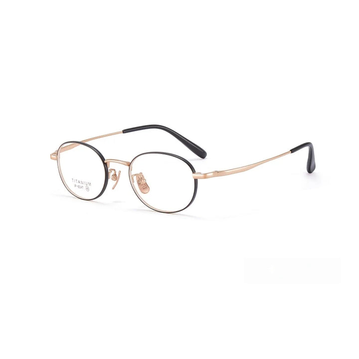 Xbora Unisex Full Rim Oval Pure Titanium Eyeglasses 6047 — view 4 | Xbora at FuzWeb