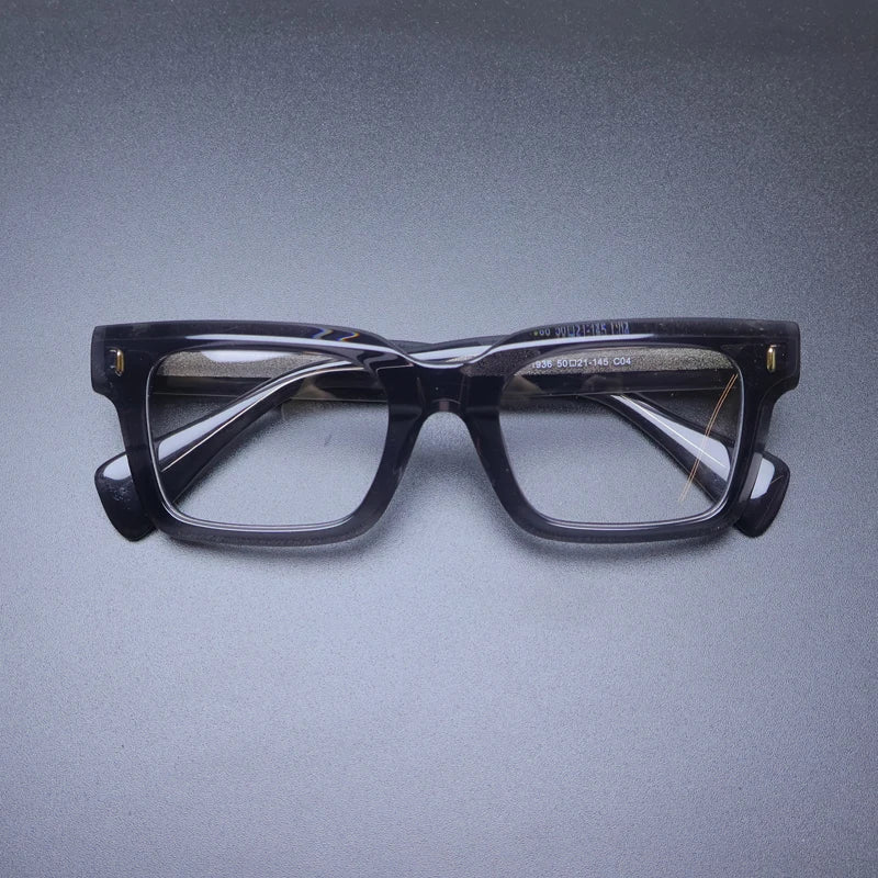 Gatenac Mens Full Rim Square Acetate Eyeglasses t3 Full Rim Gatenac Gray  