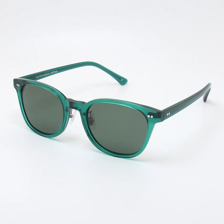 Black Mask Unisex Full Rim Square Acetate Polarized Sunglasses 1003 Sunglasses Black Mask Green As Shown 