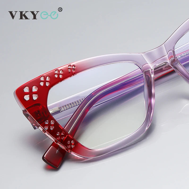 Vicky Women's Full Rim Cat's Eye Tr 90 Titanium Reading Glasses 2185 Reading Glasses Vicky   