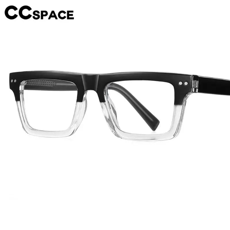 CCSpace Unisex Full Rim Square Tr 90 Titanium Eyeglasses 57176 Full Rim CCspace   