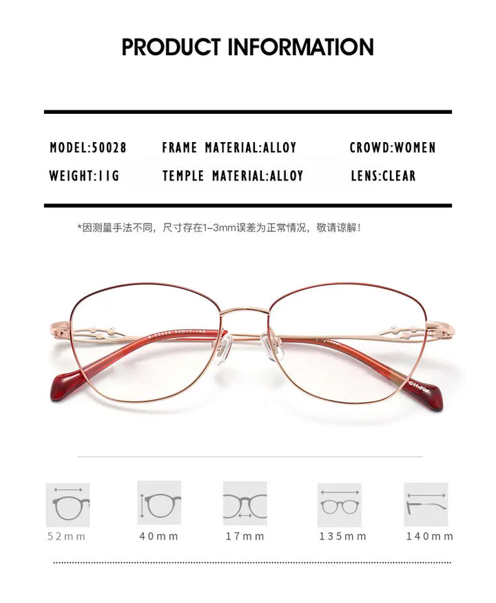 Kansept Women's Full Rim Round Square Alloy Eyeglasses 50028 Full Rim Kansept   