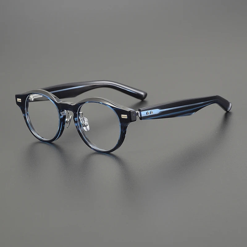 Black Mask Women's Full Rim Round Acetate Eyeglasses 61150