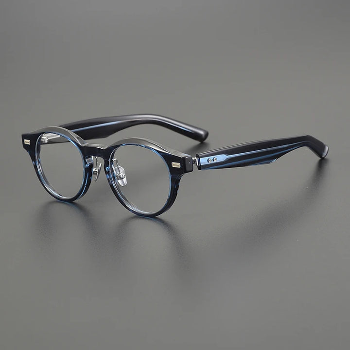 Black Mask Women's Full Rim Round Acetate Eyeglasses 61150