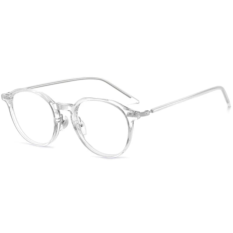 Momoja Women's Full Rim Oval Round Acetate Steel Eyeglasses 72272