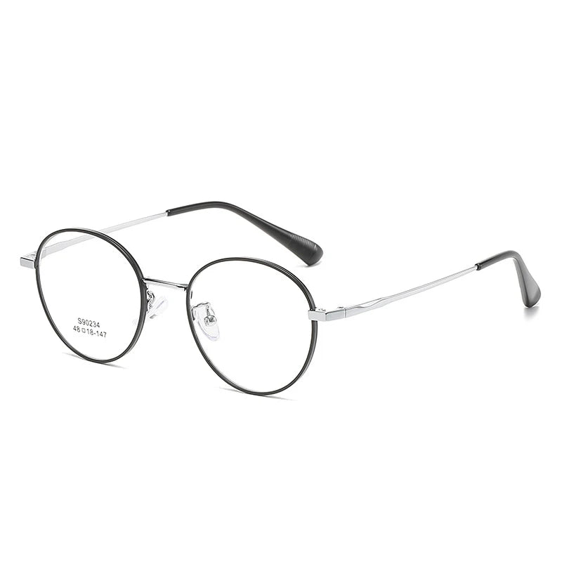 KatKani Unisex Full Rim Round Titanium Eyeglasses 90234 Full Rim KatKani Eyeglasses   