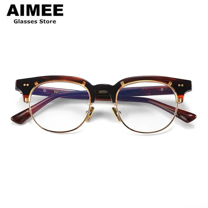 Aimee Unisex Full Rim Round Acetate Eyeglasses 14749