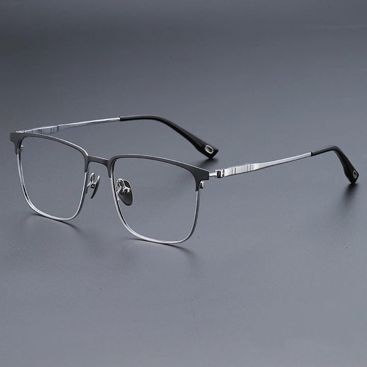 Yimaruili Men's Full Rim Square Titanium Eyeglasses 670809