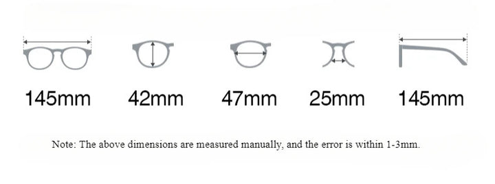 Hewei Unisex Full Rim Round Oval Titanium Acetate Eyeglasses 942141 Full Rim Hewei