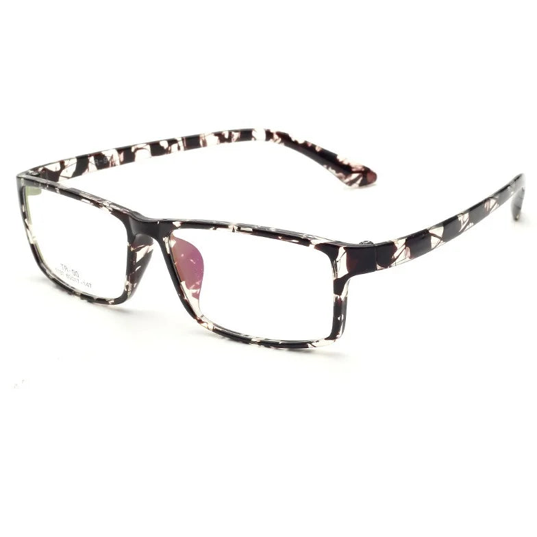 Cubojue Unisex Full Rim Oversized Square Tr 90 Titanium Reading Glasses 18160