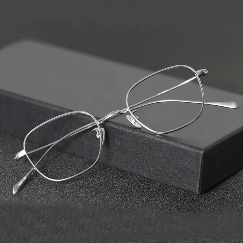 Black Mask Unisex Full Rim Square Titanium Eyeglasses 199gms Full Rim Black Mask   