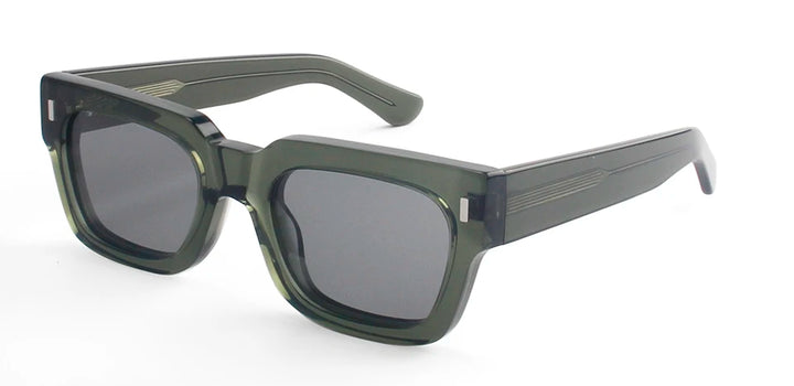 Esnbie Unisex Full Rim Flat Top Square Acetate Sunglasses  230471