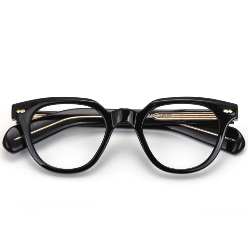 Muzz Unisex Full Rim Oval Brow Line Acetate Eyeglasses 48638