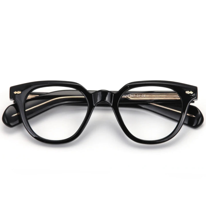 Muzz Unisex Full Rim Oval Brow Line Acetate Eyeglasses 48638