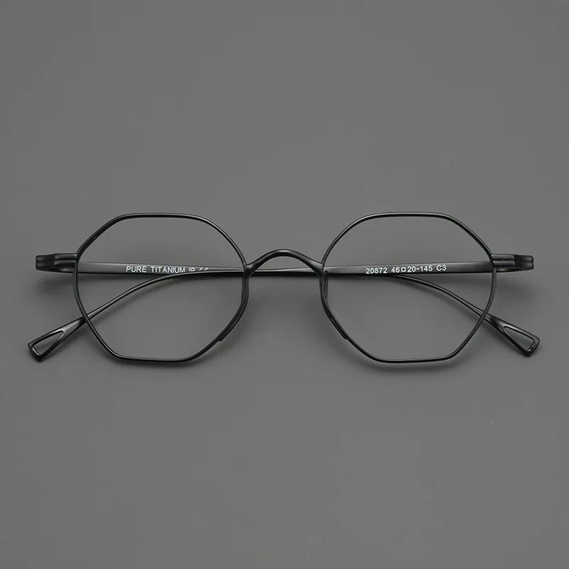 Yimaruili Women's Full Rim Polygon Round Titanium Eyeglasses 20872