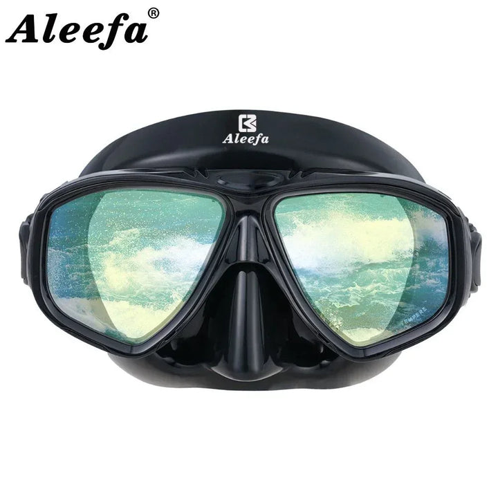 Aleefa Unisex Goggle Pc Tempered Glass Hyperopic Swim Mask 42027