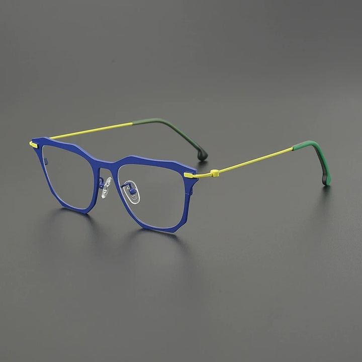 Gatenac Unisex Full Rim Square Brow Line Titanium Eyeglasses G85838