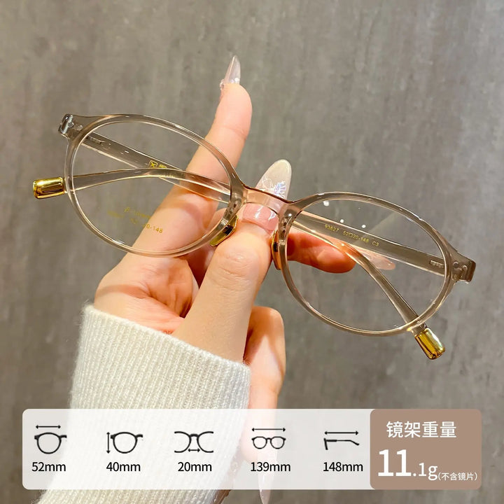 Gmei Optical 93627TR women's full rim TR-90 titanium prescription eyeglasses — view 3