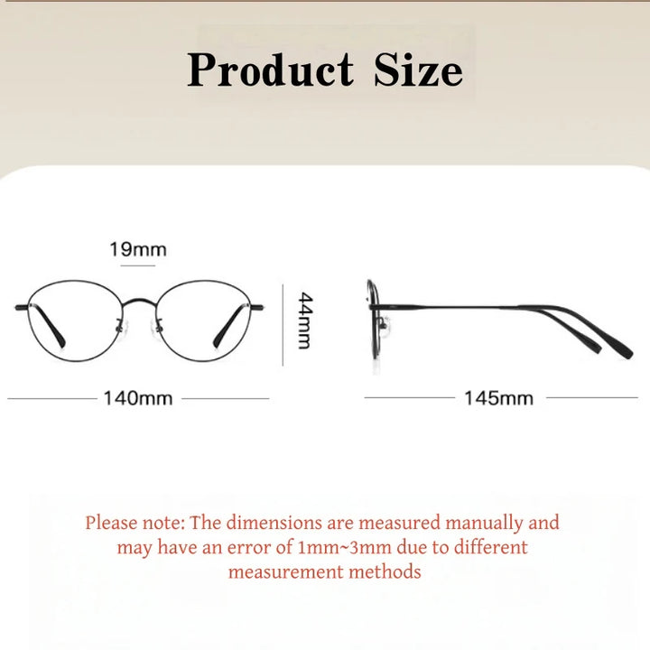 Yimaruili Unisex Full Rim Round Pure Titanium Eyeglasses 58272 — view 2 | Yimaruili at FuzWeb
