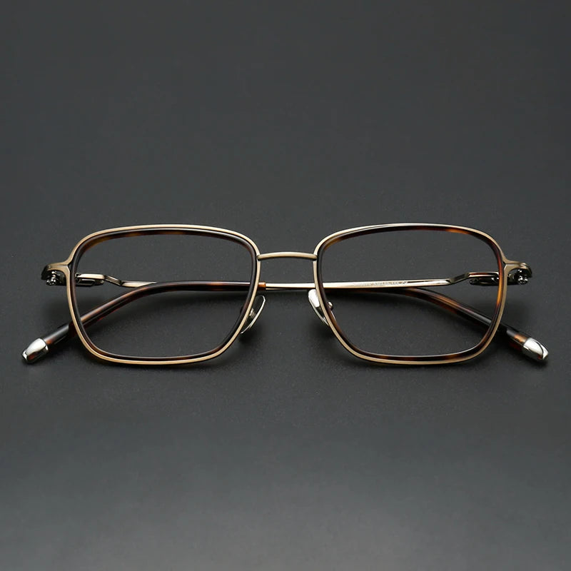 Muzz SH0074 men's square titanium acetate prescription eyeglasses — view 3
