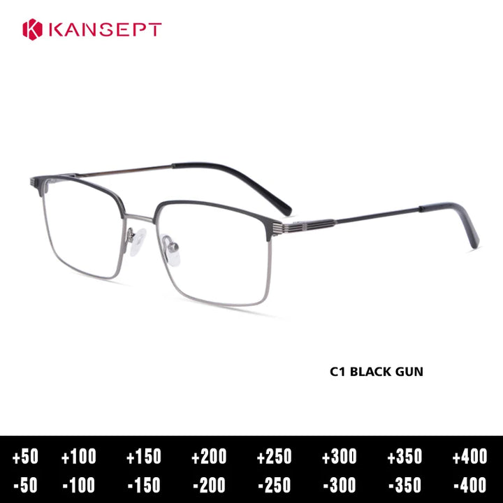 Kansept Women's Full Rim Square Alloy Reading Glasses 72502
