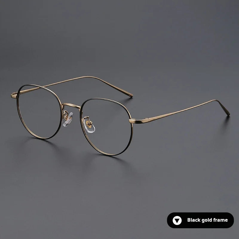 Momoja Unisex Full Rim Oval Round Titanium Eyeglasses 722066
