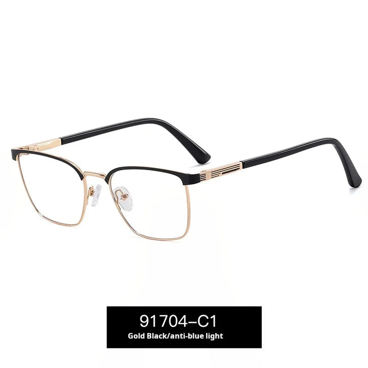 Momoja Women’s Full Rim Square Alloy Spring Hinge Eyeglasses 91704