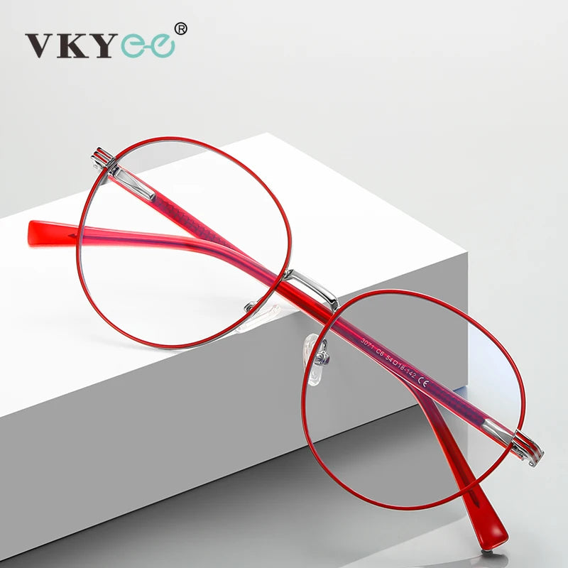 Vicky Women's Full Rim Round Alloy Reading Glasses 3071 Reading Glasses Vicky   