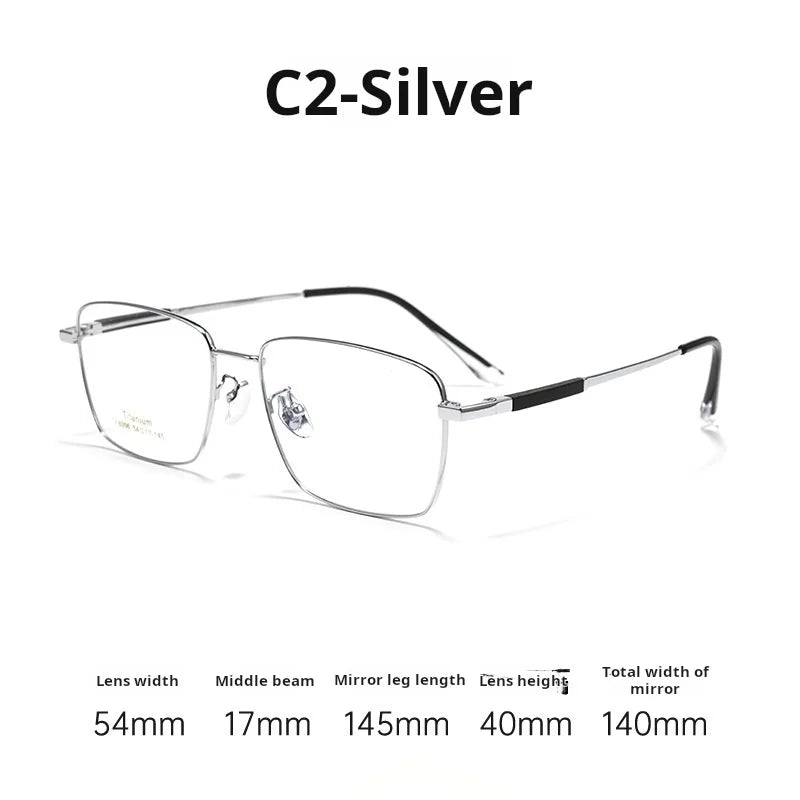Momoja Unisex Full Rim Square Titanium Eyeglasses 78006