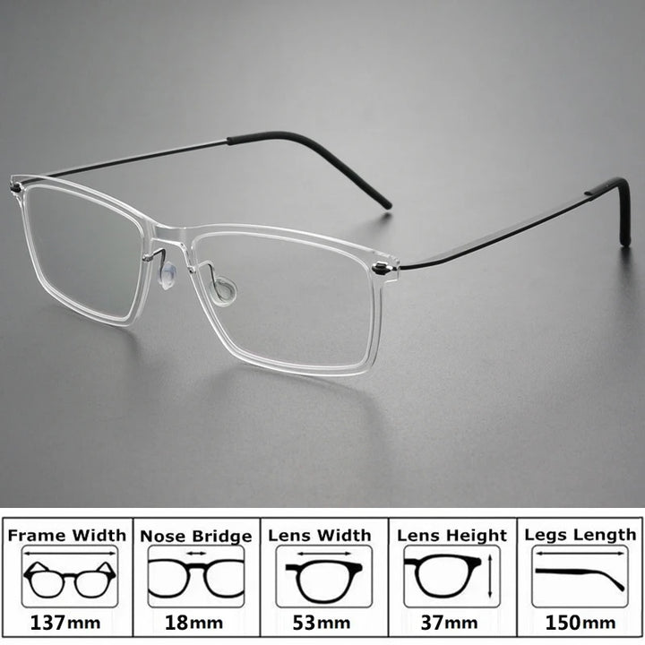 Bobbie Unisex Full Rim Square Acetate Eyeglasses 65-Series