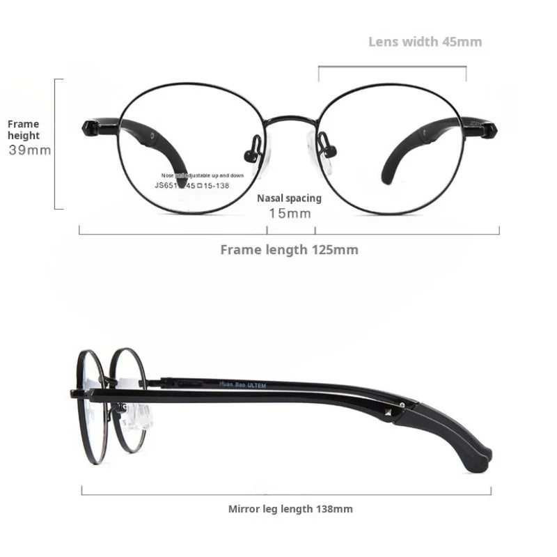 Xbora Unisex Youth's Full Rim Oval Tr 90 Titanium Eyeglasses 65177