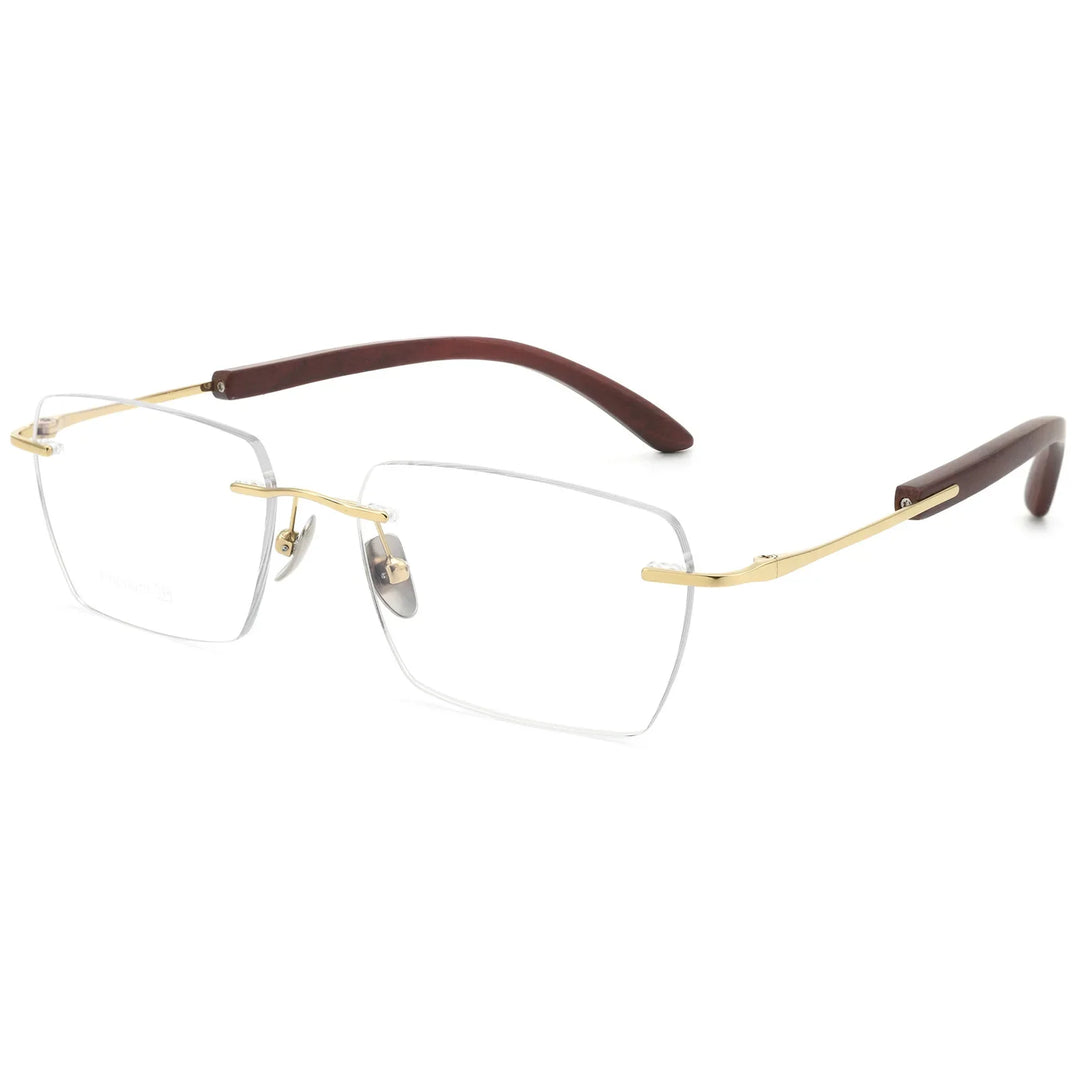 Bclear Unisex Rimless Square Titanium Eyeglasses BSF-18331T