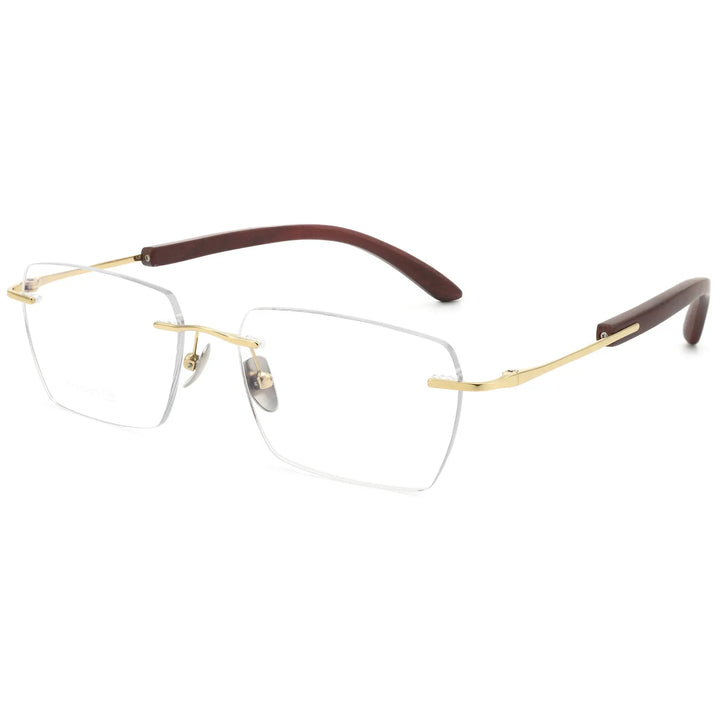 Bclear Unisex Rimless Square Titanium Eyeglasses BSF-18331T