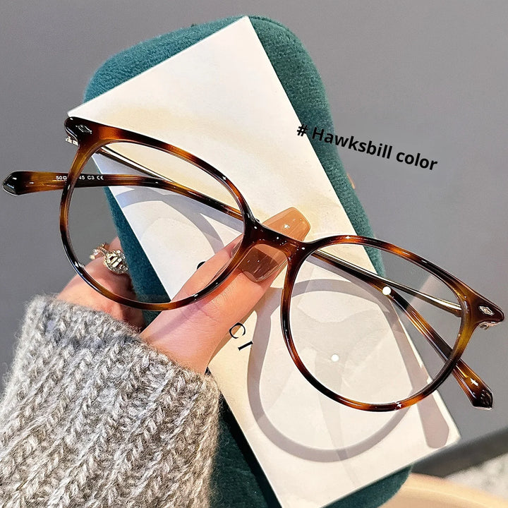 Momoja Women's Full Rim Oval Square Tr 90 Titanium Eyeglasses 783054