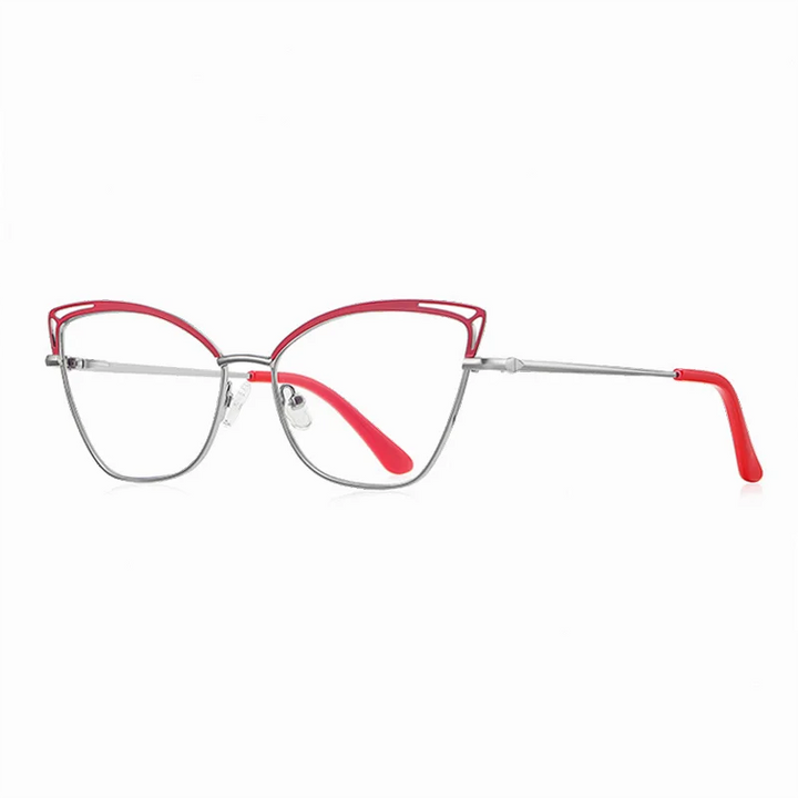 Ralfterty Women's Full Rim Oval Cat Eye Alloy Eyeglasses 883038
