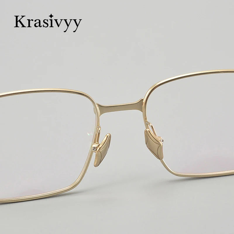 Krasivyy Men's Full Rim Square Titanium Eyeglasses A0201 Full Rim Krasivyy   