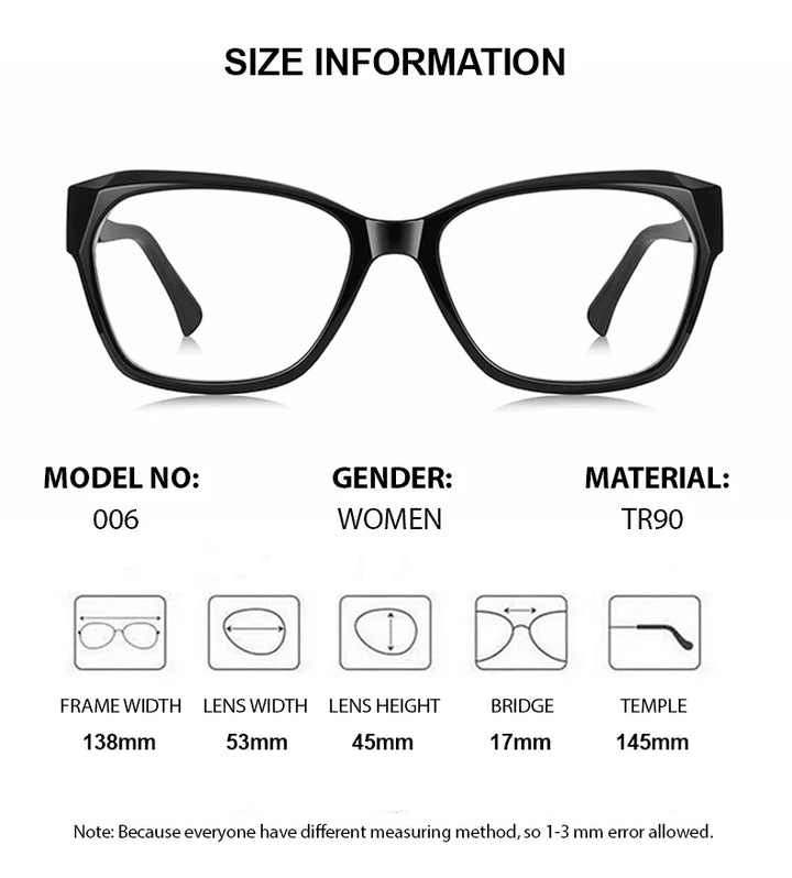 Chashma Ottica Women's Full Rim Cat Eye Tr 90 Titanium Eyeglasses 474006