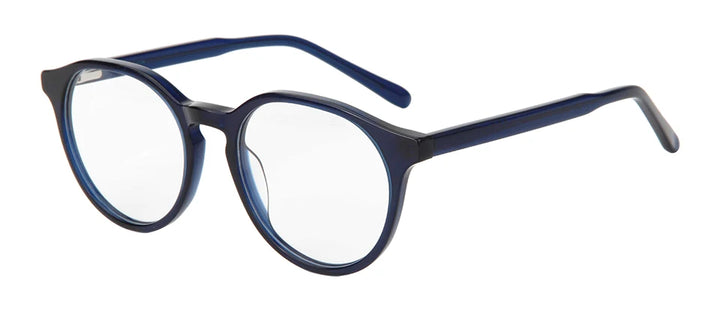 Esnbie Unisex Full Rim Round Acetate Eyeglasses 602-SA221