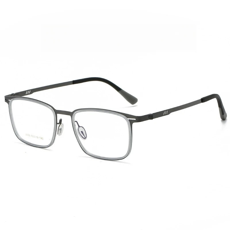 Yimaruili Men's Full Rim Square Alloy Eyeglasses 20034