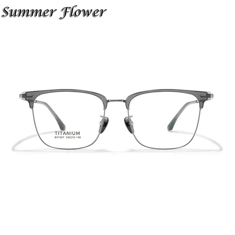 Summer Flower Unisex Full Rim Square Tr 90 Alloy Eyeglasses 67207