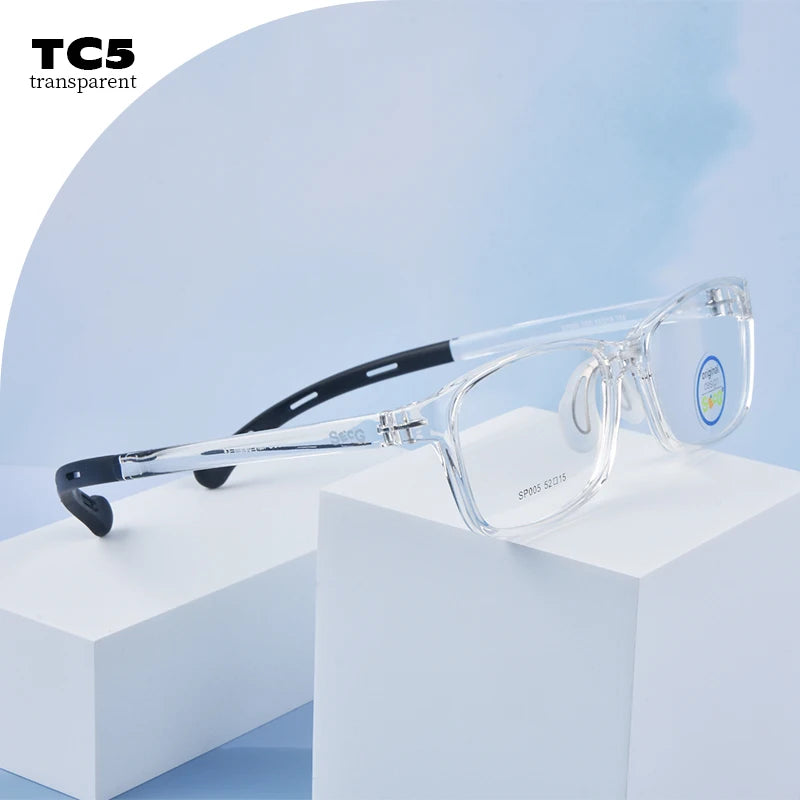 Secg Unisex Youth's Full Rim Square Tr 90 Silicone Eyeglasses 19165 Full Rim Secg TC5  