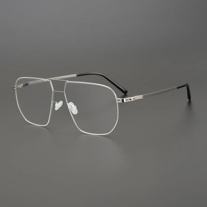 Black Mask Women's Full Rim Square Double Bridge Steel Eyeglasses 195136